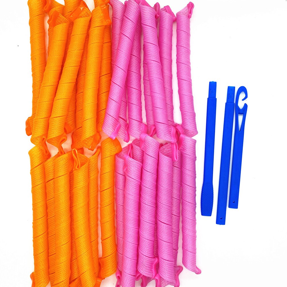 30 pièces, 20/30/50cm Magique leverag cheveux bigoudi spirale boucles à rouleaux Sans Chaleur Bigoudis Couleur Bigoudis Avec style