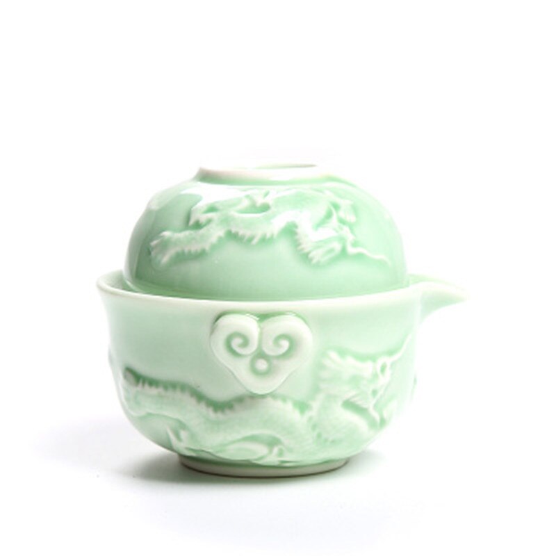 Drakenreis theepot bekerset voertuig draagbare keramische theepot mok chinese kungfu theeset