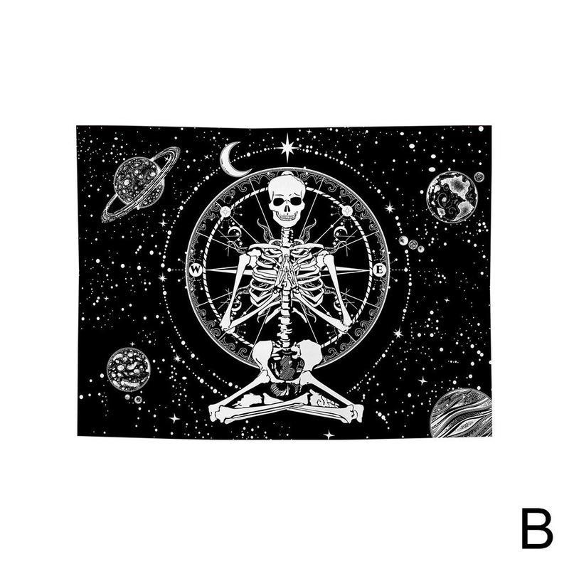 Szkielet gobelin ściany wiszące robić pokoju czary rzuć psychodeliczny dywan akcesoria gobeliny domu gorące słońce dywan dekoracji P5S7: B