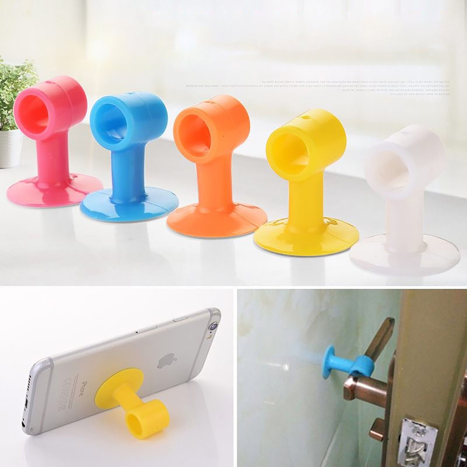 Pomo de silicona para puerta Protector de pared Savor, antigolpes, tope de silicona para manija de puerta, para mesa de cocina, decoración del hogar #50