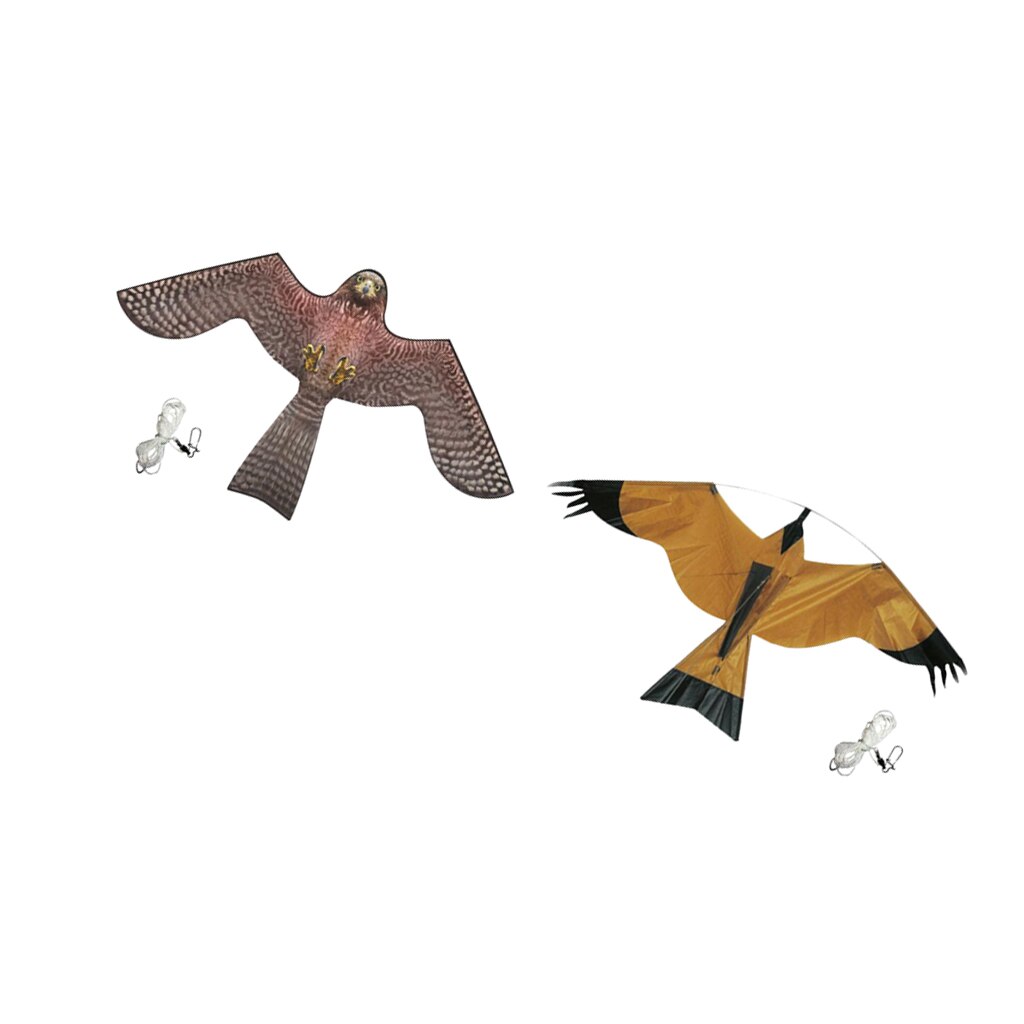 HAWK BIRD SCARER KITE w/ LINE and SWIVEL farm agricultural crops allotment
