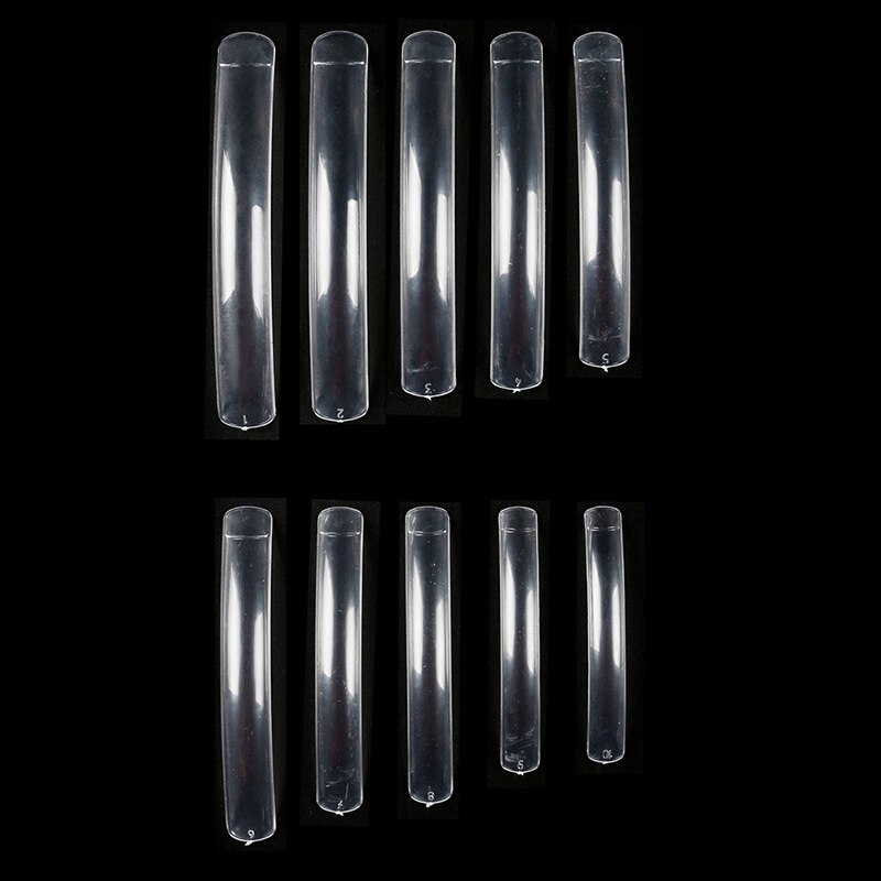 Faux-ongles en acrylique naturel, extension naturelle, manucure, French Nail Art, à bricolage-même, 10 pièces/lot: Transparent