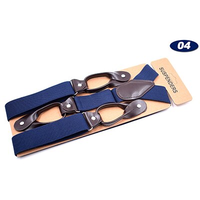 Suspenders for Men Leather Trimmed Button End Elastic Tuxedo Y Back Mens Suspenders Pant Braces Black Khaki Suspensorio: Blue