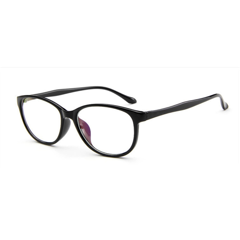 Kottdo brille sort stel kvinder briller stel klar linse mænd mærke briller optiske stel nærsynethed nørd sorte briller: Lys sort