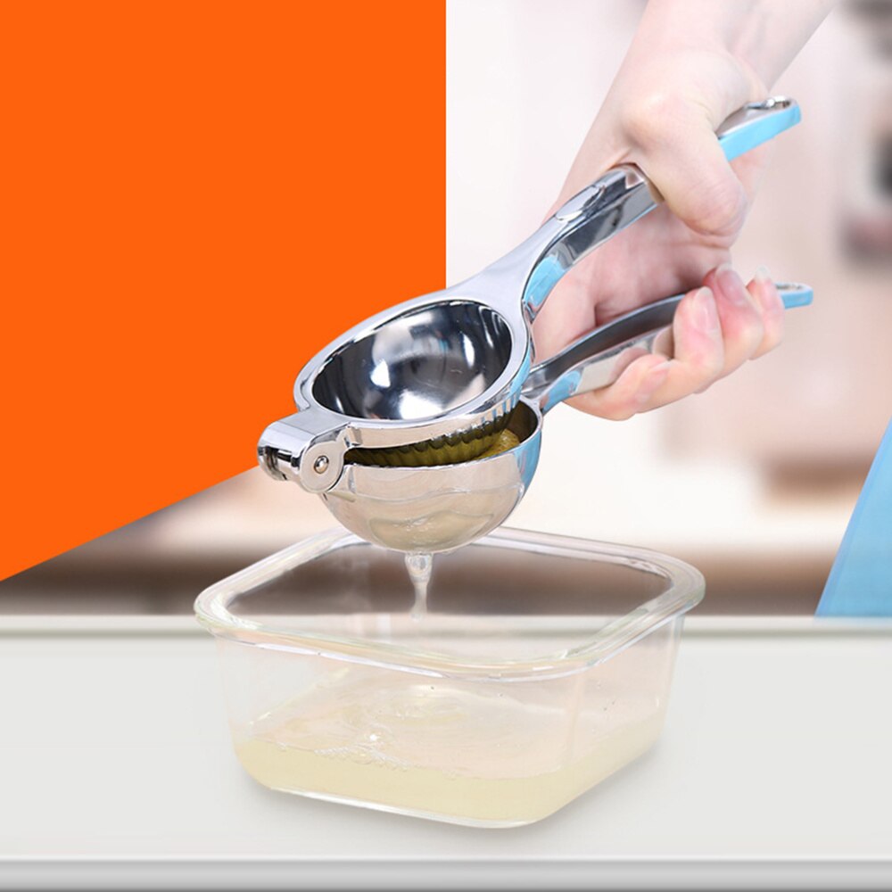 Manuell citron apelsin juicer hushållspress citron artefakt citron klipp frukt maskin zink legering manuell juicer (silver)
