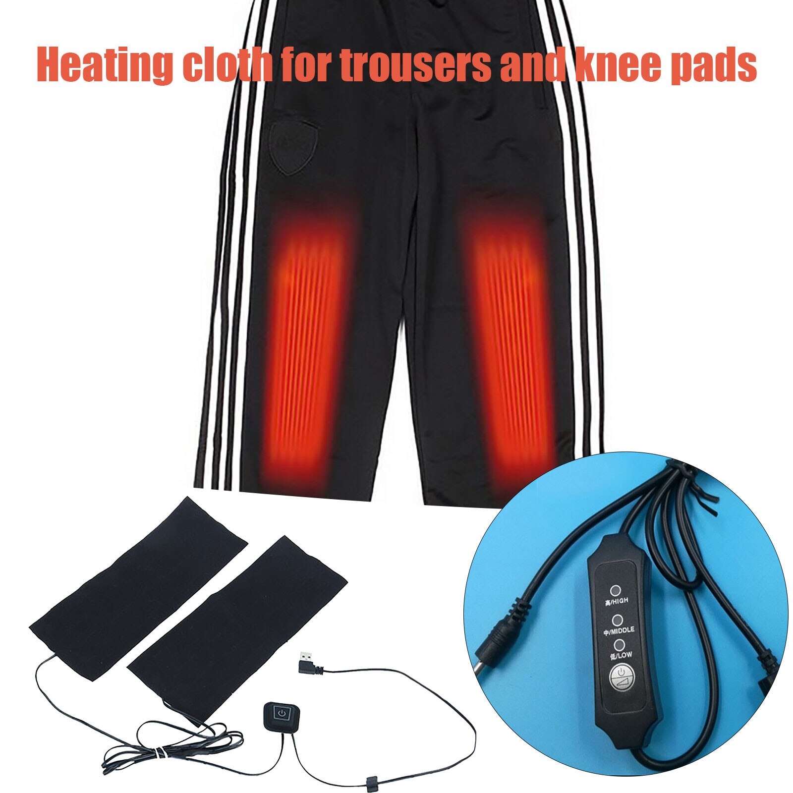 Electric Heated Pants Men Women Usb Heating Pants Sheet Vest Flexible Heating Cloth Wear-resistant Washing For Camping
