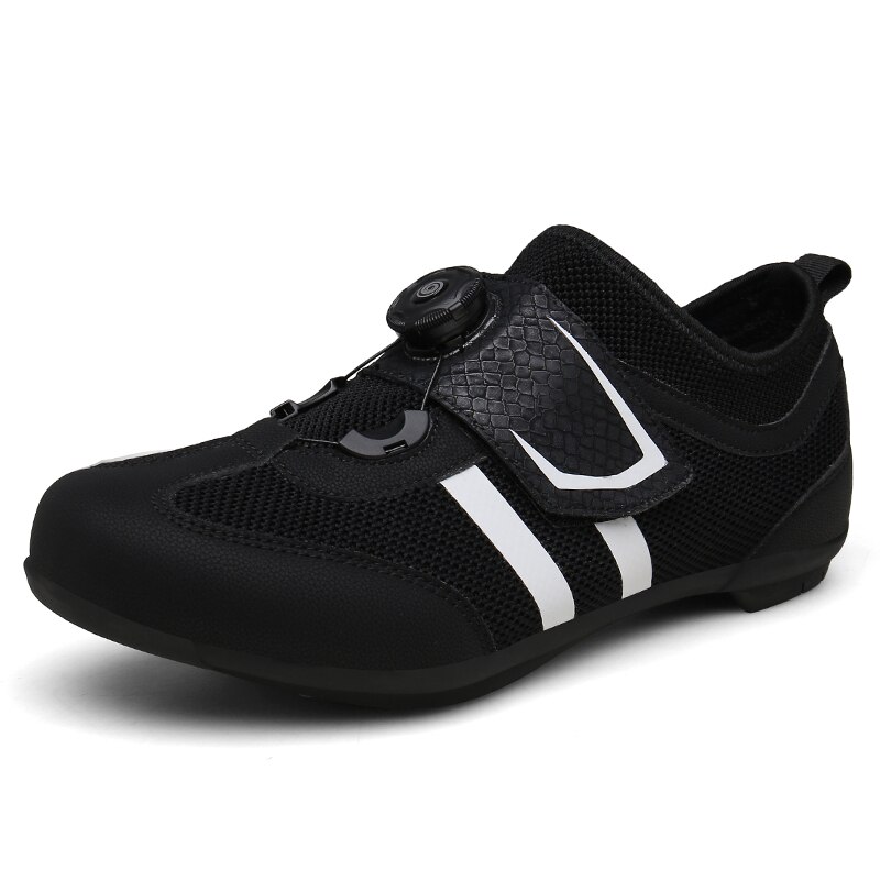 Weg Fietsen Schoenen Ultralight Ademende Schoenen Professionele Fiets Racing Atletische Sneaker: Black / 5.5