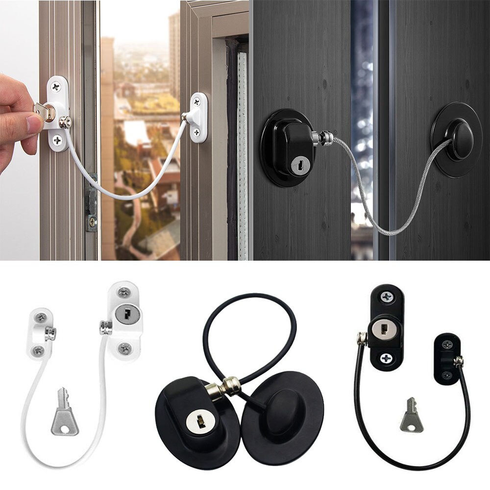 Baby Safety Window Lock Protection Form Children Bebe Security Children’s Lockers Cabinet Windows Limiter Stopper Locks for Kids