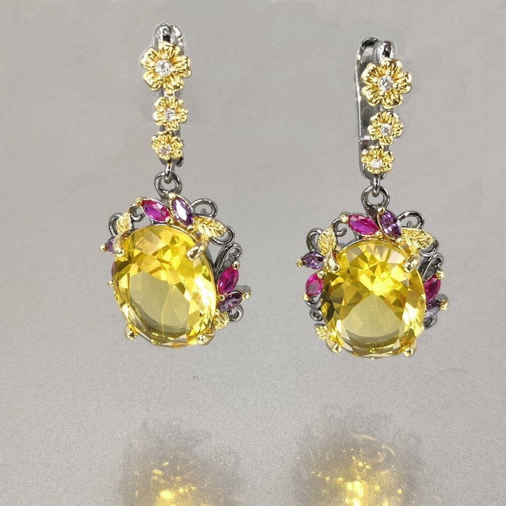 Dreamcarnival1989 fabuloso declaração brincos feminino elegante deslumbrante ouro zircônia aniversário flor pendurado jóias we4036g