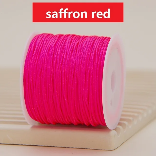Corda in nylon per braccialetti, cordoncino per annodare cinese, filo per perline in nylon per braccialetti intrecciati, collane con perline e macramè