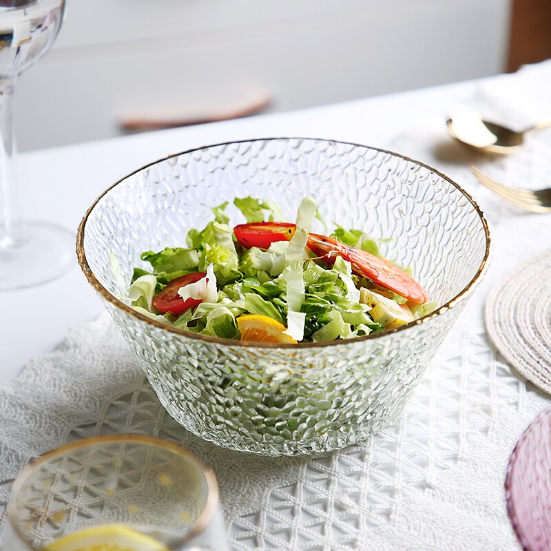 Salatbolle glass fruktsuppe dessert snacks blande grønnsaker bolle stor 1500ml kjøkkenservise