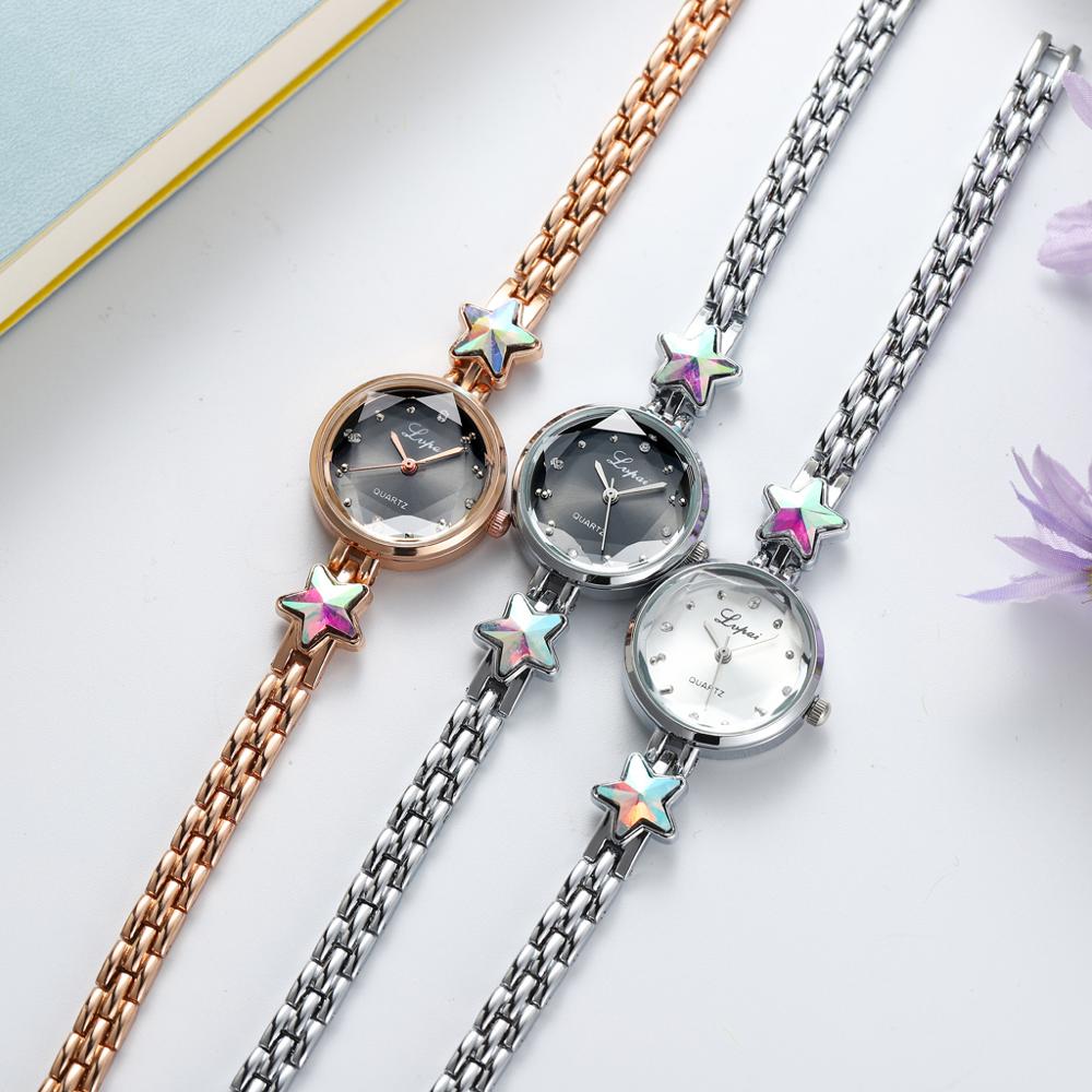 Luxe Horloges Vrouwen Sterrenhemel Armband Rose Gouden Jurk Wome Quartz Horloge Strass Mode Klok Lady Relogio Feminino