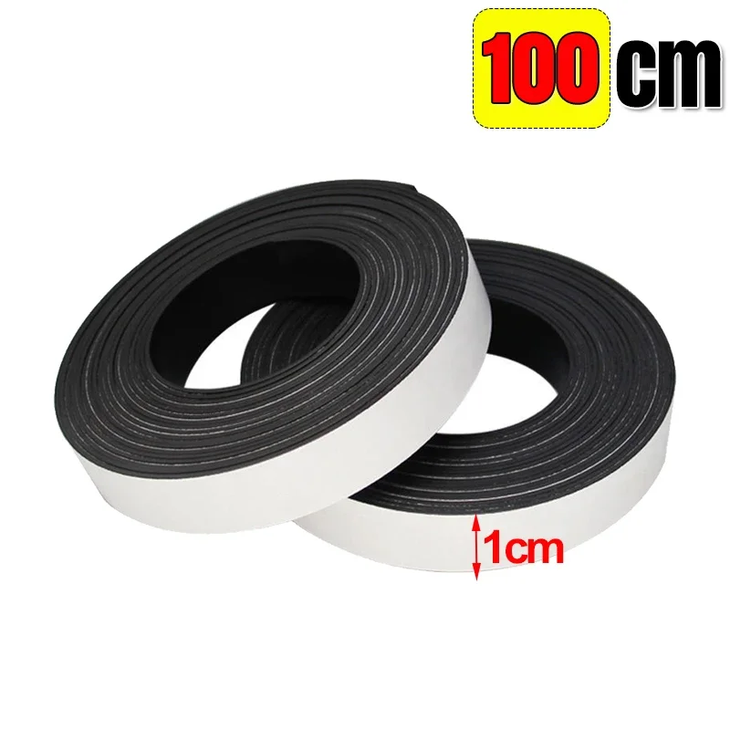 10-1Rolls Strong Magnetic Tape Strip Universal Self Adhesive Flexible Sticky Magnet Tapes For Fridge Whiteboard DIY Crafts Tools: 11m / Gold