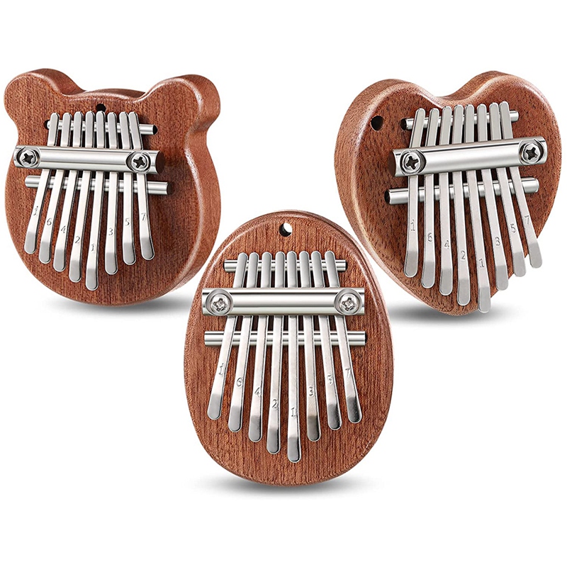 Mini Piano à pouce Portable, 3 paquets, 8 touches, Mini Piano de poche pour enfants et adultes, Instrument, accessoire