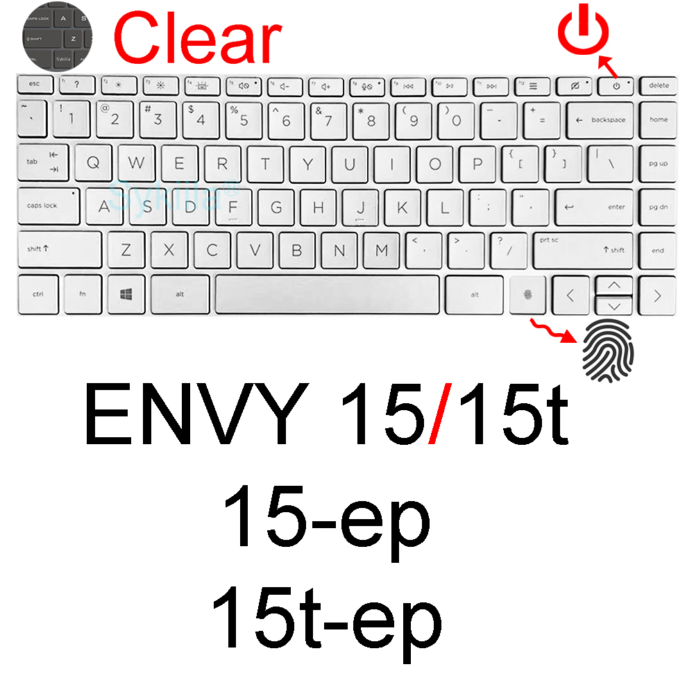 Toetsenbord Cover voor HP ENVY 15 16 15-ep 16-h 15 t x360 15-ew 15-ey 15-fe 15-fh 15-cn 15-dr 15-ed 15-ee 15-es Protector Skin Case: GRIJS