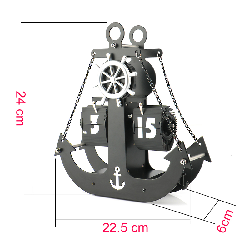 Flip Klok Automatische Metal Gear Zeilen Seat Mechanische Klok Desktop Decoratie Quartz Klok Thuis Tafel Klok Flip Klok