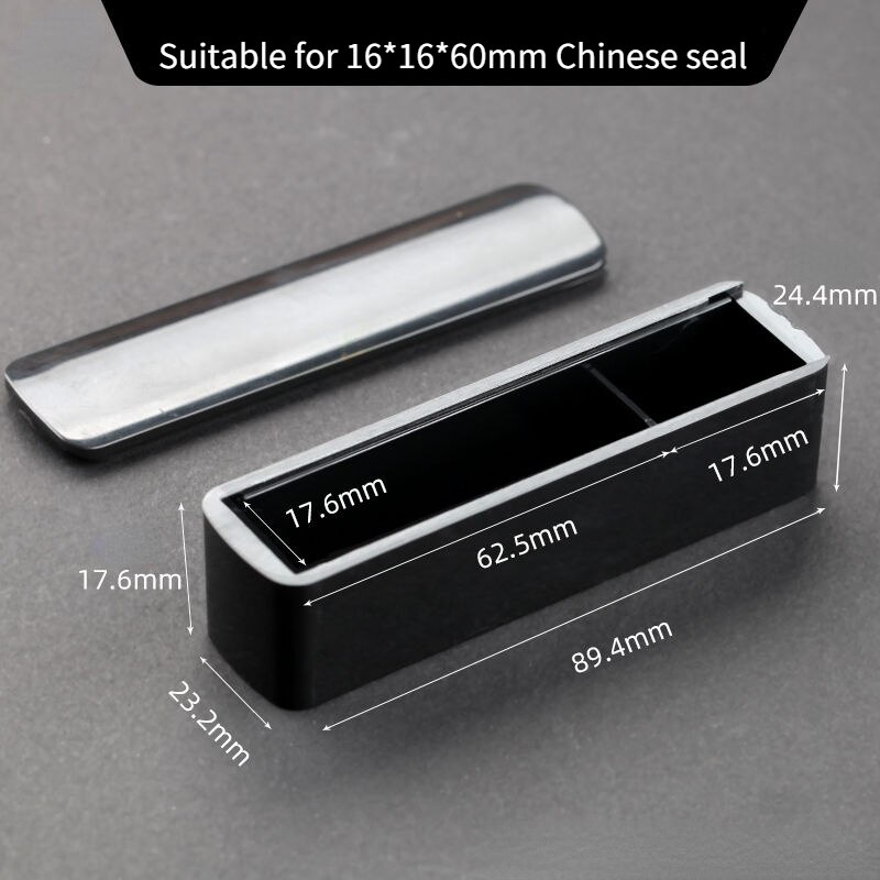 Portable Seal Boxes Square Acrylic Plastic Chinese Seal Storage Box Name Private Seal Collection Boxes Seal Engraving Stamp: A5