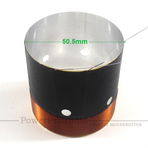 2 piezas/unids/lote 10 "12" 15 "Woofer voz bajo bobina ASV aluminio blanco para Subwoofer sonido altavoz DIY accesorios de reparación: 50.5mm