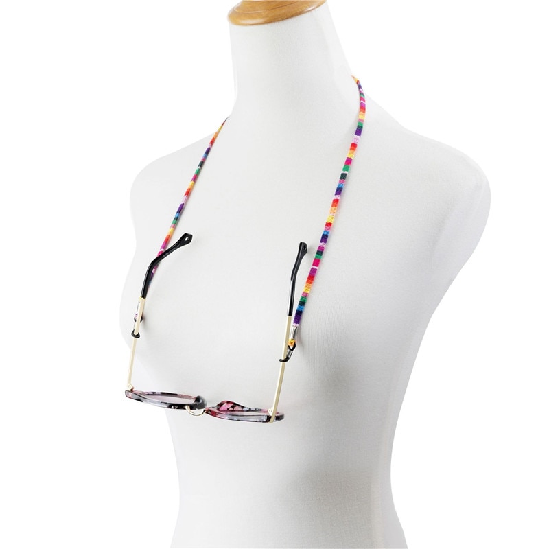 Praktische zonnebril nekkoord koord houder veelkleurige bril lanyard houder etnische touw brillenketting