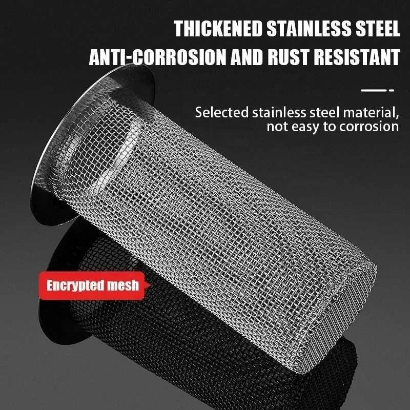 Köksavlopp i rostfritt stål filternät handfat anti-igensättning badkar hårfångare dusch läckagenät sil badplugg verktyg