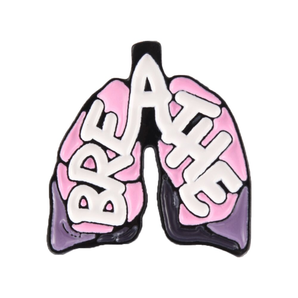 Harong – broche médicale en émail plaqué or rose, jolie broche d&#39;anatomie, Badge pour infirmière, étudiant, médecin, enseignant, nouveauté bijoux: pink 2