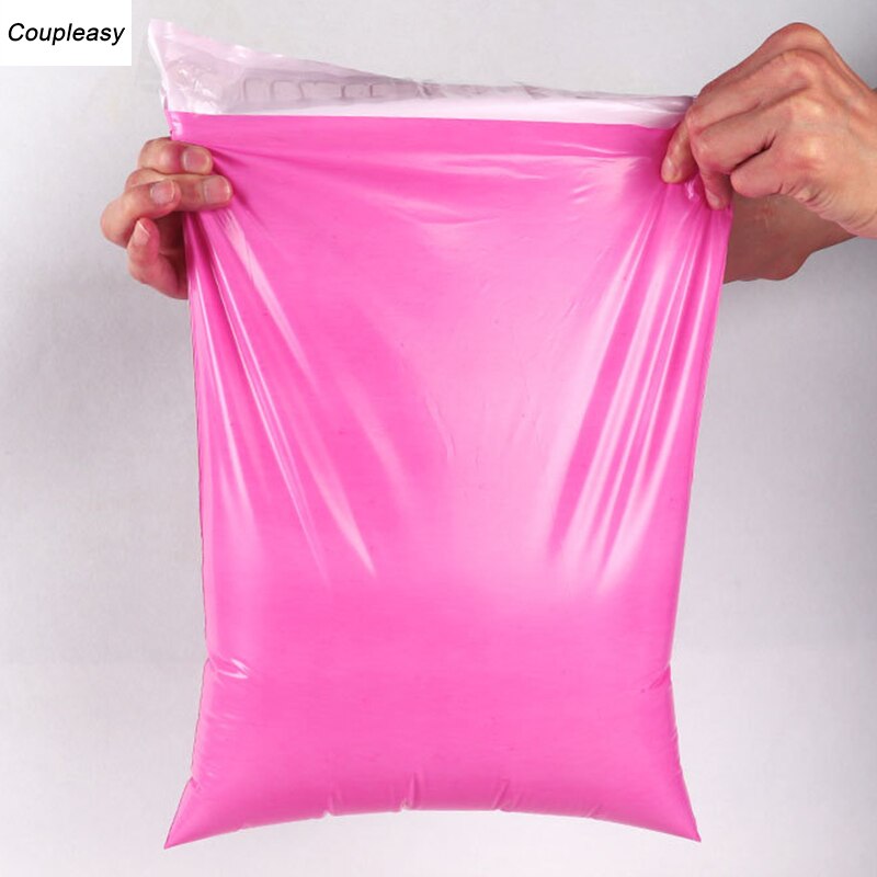 100Stck Rosa Poly Kurier Taschen selbst-Dichtung Klebstoff Lagerung Tasche Neue Material Umschlag Mailer Taschen Wasserdicht Post Versenden taschen