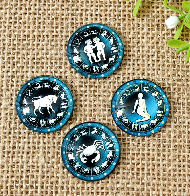 DIY Crafts Creativity 12 Constellation Mosaic Making Glass Crystal Mosaic Interchangeable Multi Color Cabochons