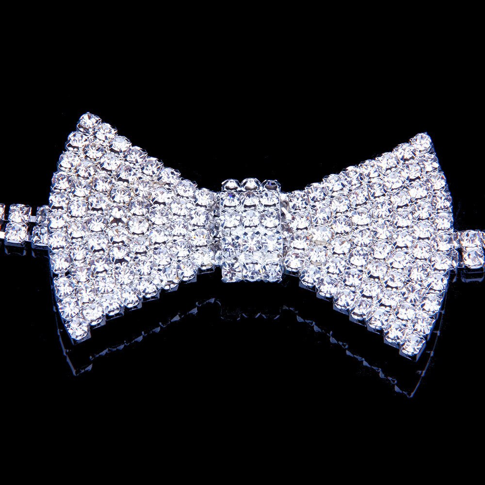 Luxe Strass Strikje Goud Bridal Choker Ketting voor Vrouwen Bruiloft Sexy Crystal Kraag Ketting Mode-sieraden Payty