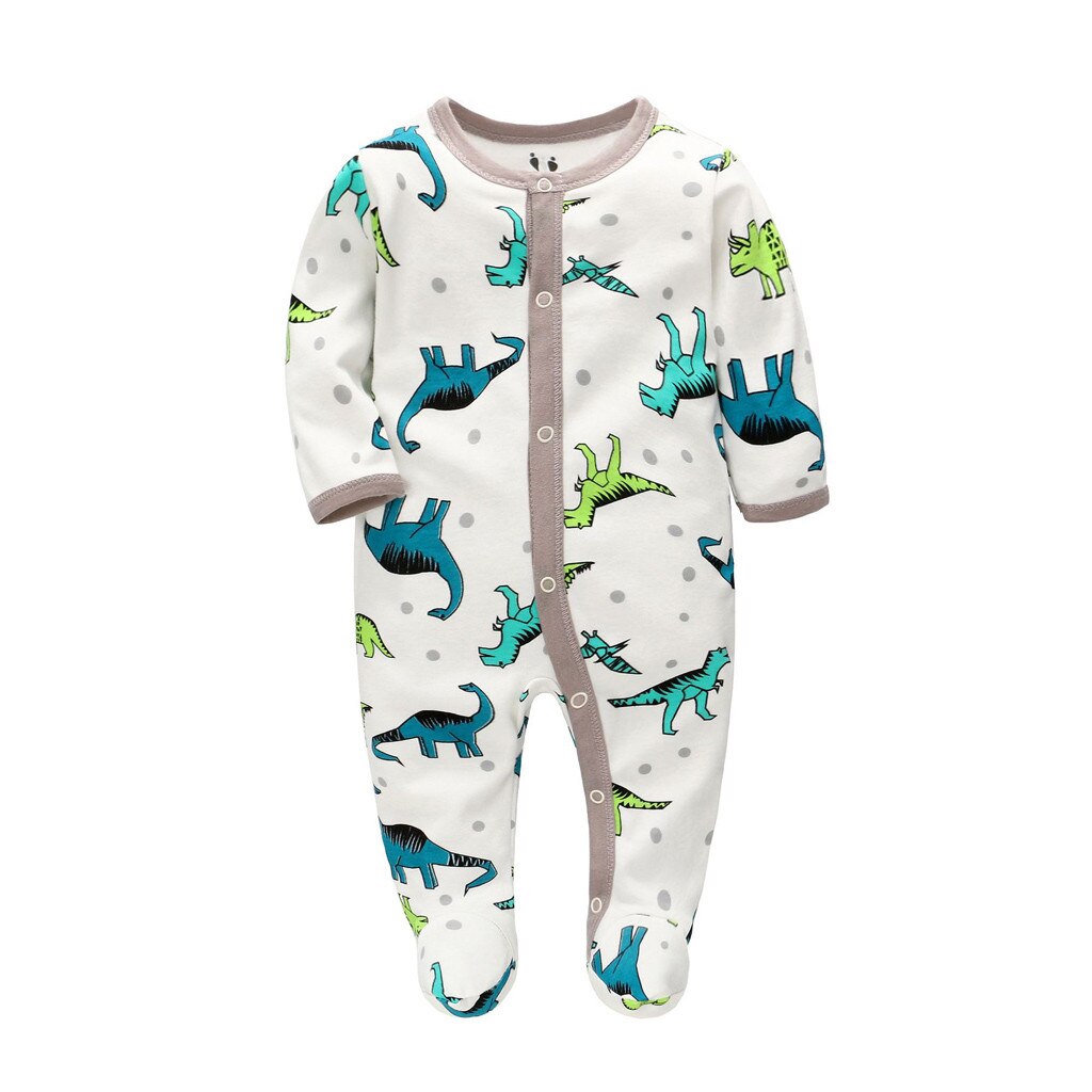 Pasgeboren Baby Jumpsuit Kleding Baby Meisjes Jongens Met Lange Mouwen Cartoon Dier Romper Jumpsuit Outfits Playsuit Winter Leuke #903: WH / 3M