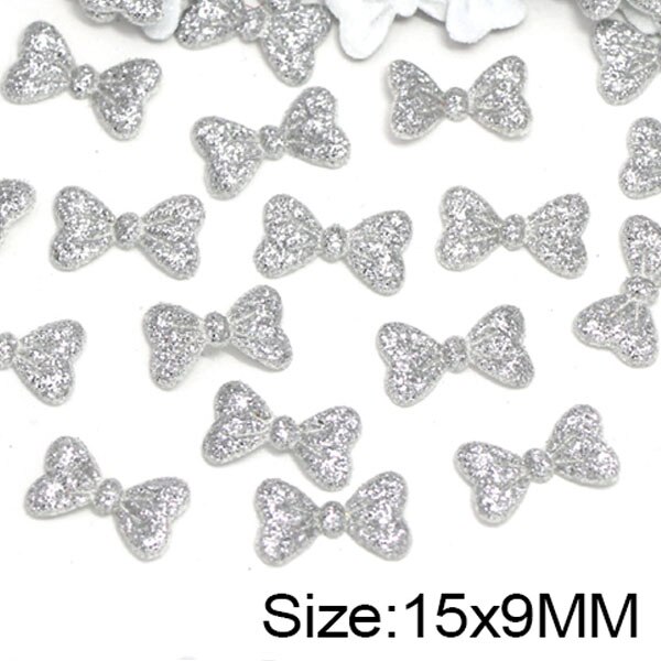 50Pcs Glitter Kleine Krone Patches Filz Pads Applique Patches auf Kleidung Haar Clip Bögen für Mädchen Scrapbooking Accessories17x17MM: 13
