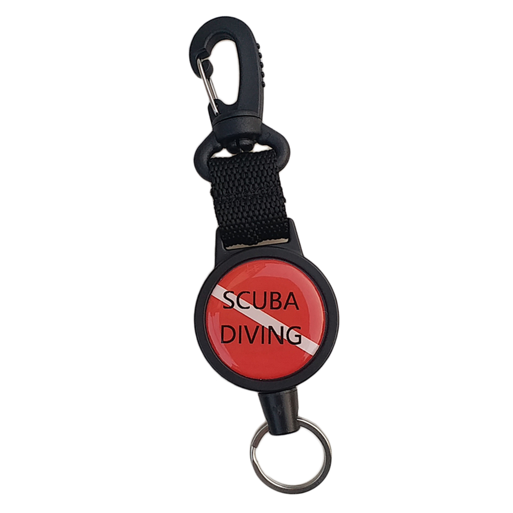 Scuba Diving Lanyard Stainless Steel /Nylon Retractor Cameras Dive Lights Holder Accessories