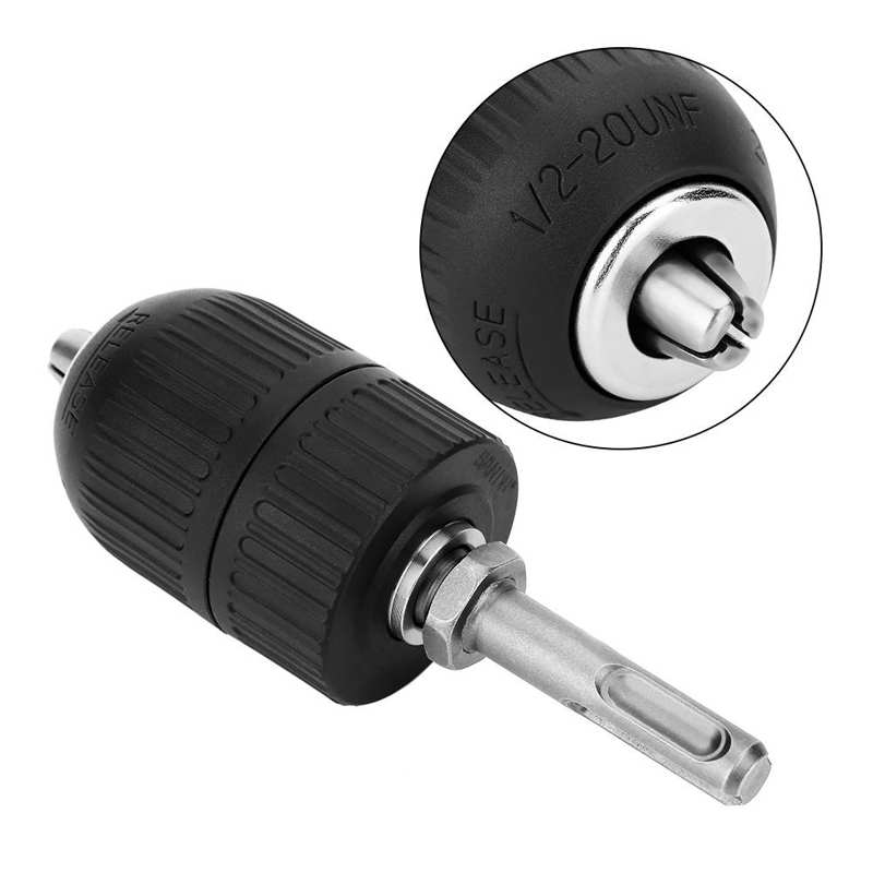 2-13mm Draaibank Boorkop Capaciteit Metalen Keyless met SDS Adapter Accessoires 3 Jaw Chuck Quick Release Conversie Power Handgereedschap Accessoires
