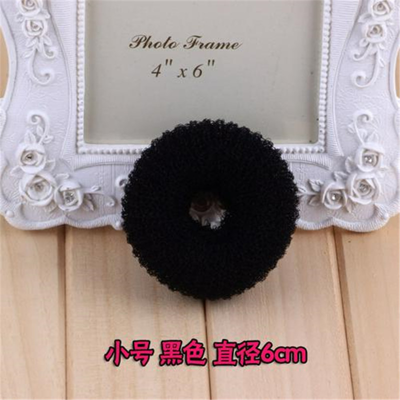 Accesorios para hacer moños en el pelo para mujer, moño de rosquilla para el pelo, herramientas de estilismo para el cabello, trenders negro/marrón TSLM1, novedosa: black5-6cm