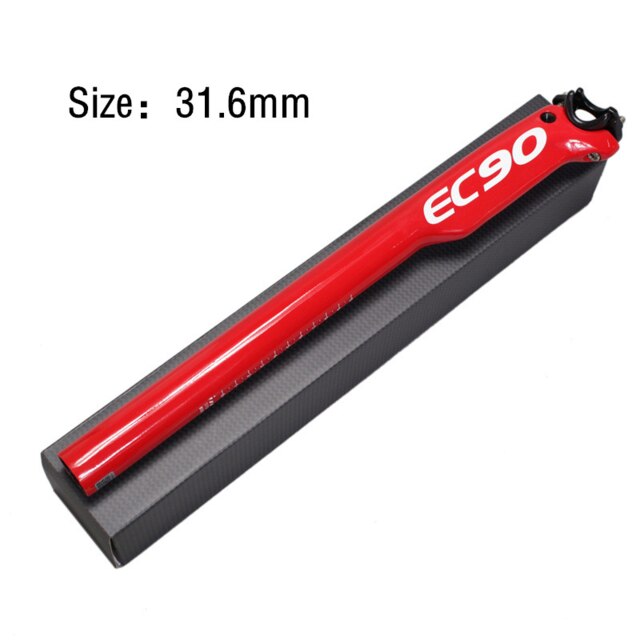 Tija de sillín ec90 con cuentagotas, canoa, tija de carbono para mtb, tige de selle reggisella, tija de asiento de carbono, 27,2/30,8/31,6x350/400mm, novedad: red 31.6mm