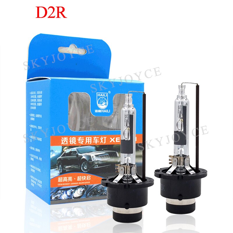 Skyjoyce  ac 12v 55w d2s xenon hid pære 4500k 6500k 5500k d2s d2r d4r d4s bil forlygte pære til 35w 55w d2s d4s hid ballast sæt