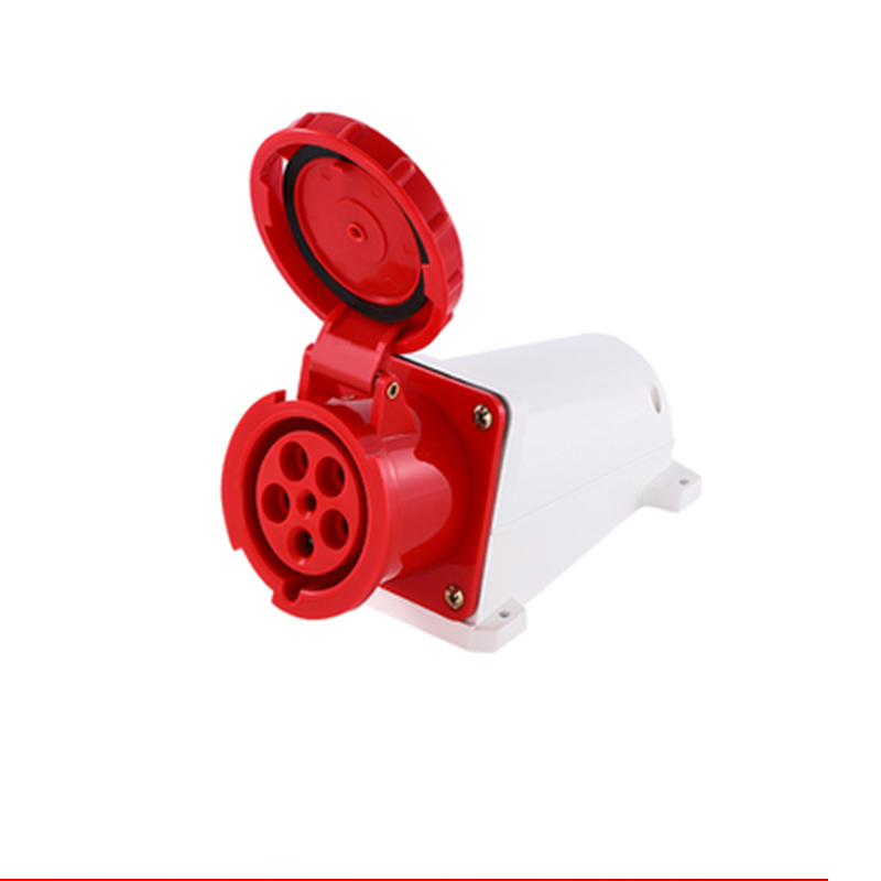 Waterproof Industrial Plug3 Pole 4 Pole 5 Pin dustproof socket IP67 Male and Female 63a 125a Mounted industrial socket 380V 415V