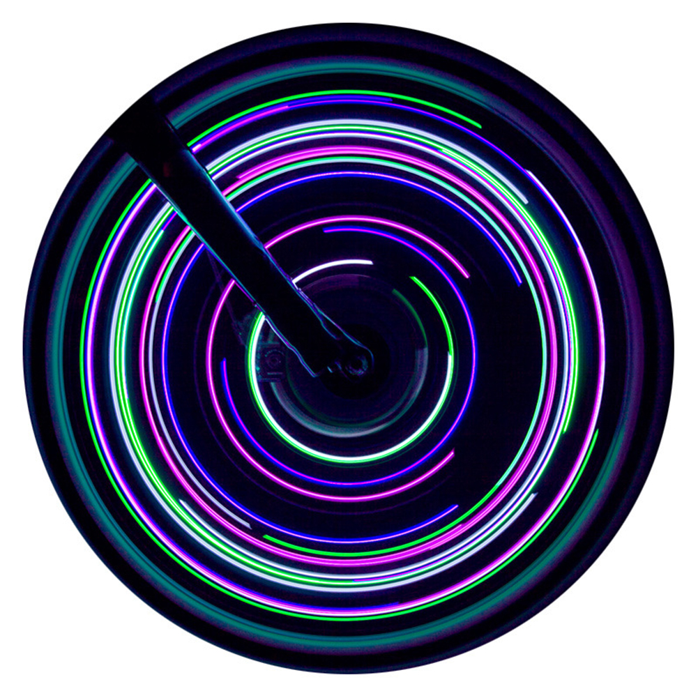 Luces de rueda de bicicleta, luces de decoración de cuadro de bicicleta de montaña, luces de radios de bicicleta, luces de rueda de bicicleta de conducción nocturna, lámpara de válvula