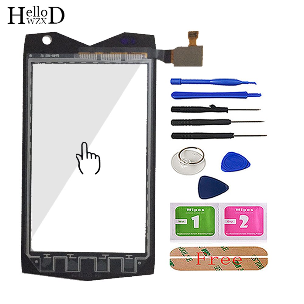 Vidrio táctil para teléfono móvil de 4,0 pulgadas para Texet TM-4082R TM-4104R x-driver pantalla táctil de cristal Sensor de panel digitalizador herramientas adhesivas