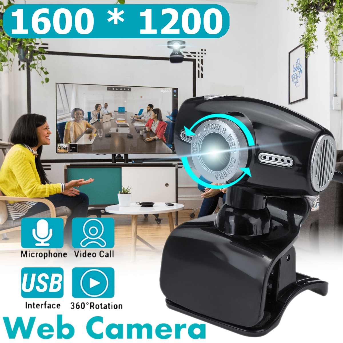 USB with MIC 1.3 Megapixel HD Web Camera Cam 360 degree for LCD Screen Laptop for / MSN / ICQ Night Vision Desktop Camera