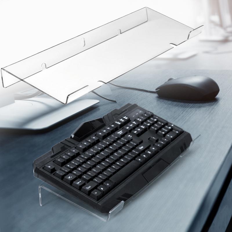 Suporte de teclado acrílico confortável suporte de teclado inclinado ergonômico suporte de bandeja de teclado acrílico para mesa casa escola