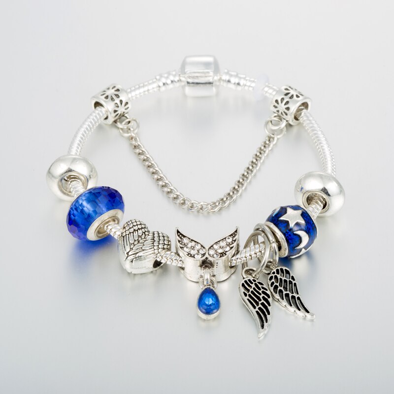 Viovia bedelarmband bangles kralen van veren vleugel voor vrouwen bransoletki damskie fit originele armbanden pulseira  b19055