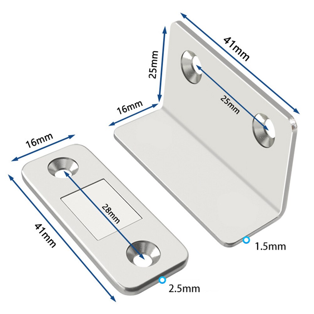 Strong Magnetic L Shaped Door Closer Cabinet Door Catches Latch Furniture Doors Magnet Stop Cupboard Ultra Magnetic Suction Tool