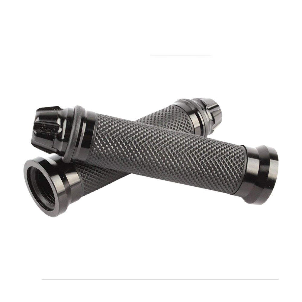 1 Pair of handle 22mm Motorcycle Modified Anti-slip Handlebar Hand Grips Rotatable: Black