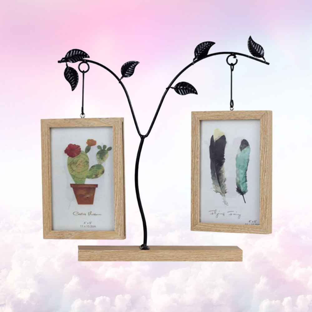 Iron Hanging Double Photo Frame Iron Photo Frame Photo Frame Desktop Adornment
