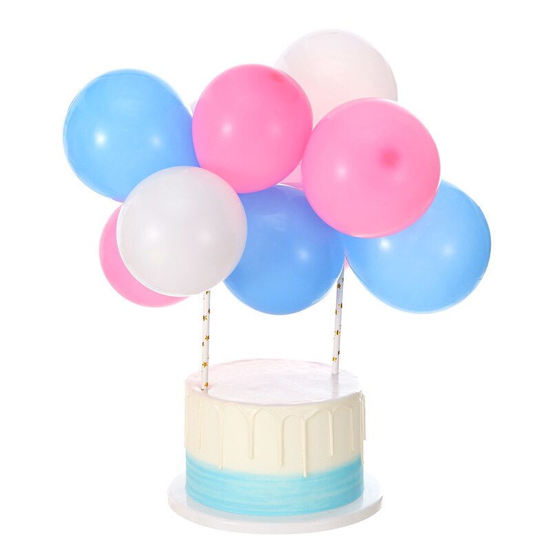 5Inch Balloon Cake Topper Wedding Confetti Metal Balloons Cake Topper balons for Birthday Party Cake Decoration Baby Shower deco: 1set cake topper J