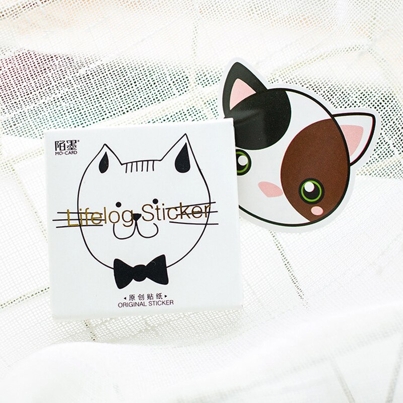 many cute black and white cat PVC stickers photo album decorative Sealing sticker pet DIY mixed Styling