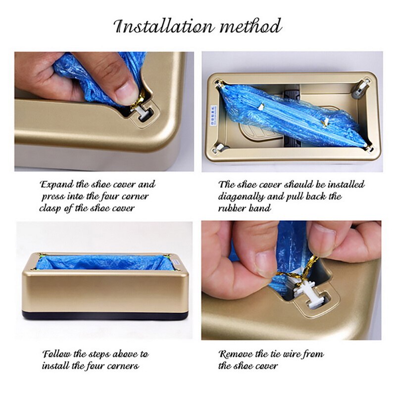 Automatische Schoenen Dekken Dispenser Huishoudelijke Stepping Wegwerp Booties Maker Droplet Stof Machine Schoen Cover Voor Home Office