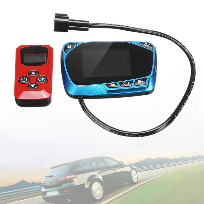 Monitor LCD azul de 12V/24V, interruptor de calentador de estacionamiento, dispositivo de calefacción Universal, controlador, piezas de reemplazo de Control remoto