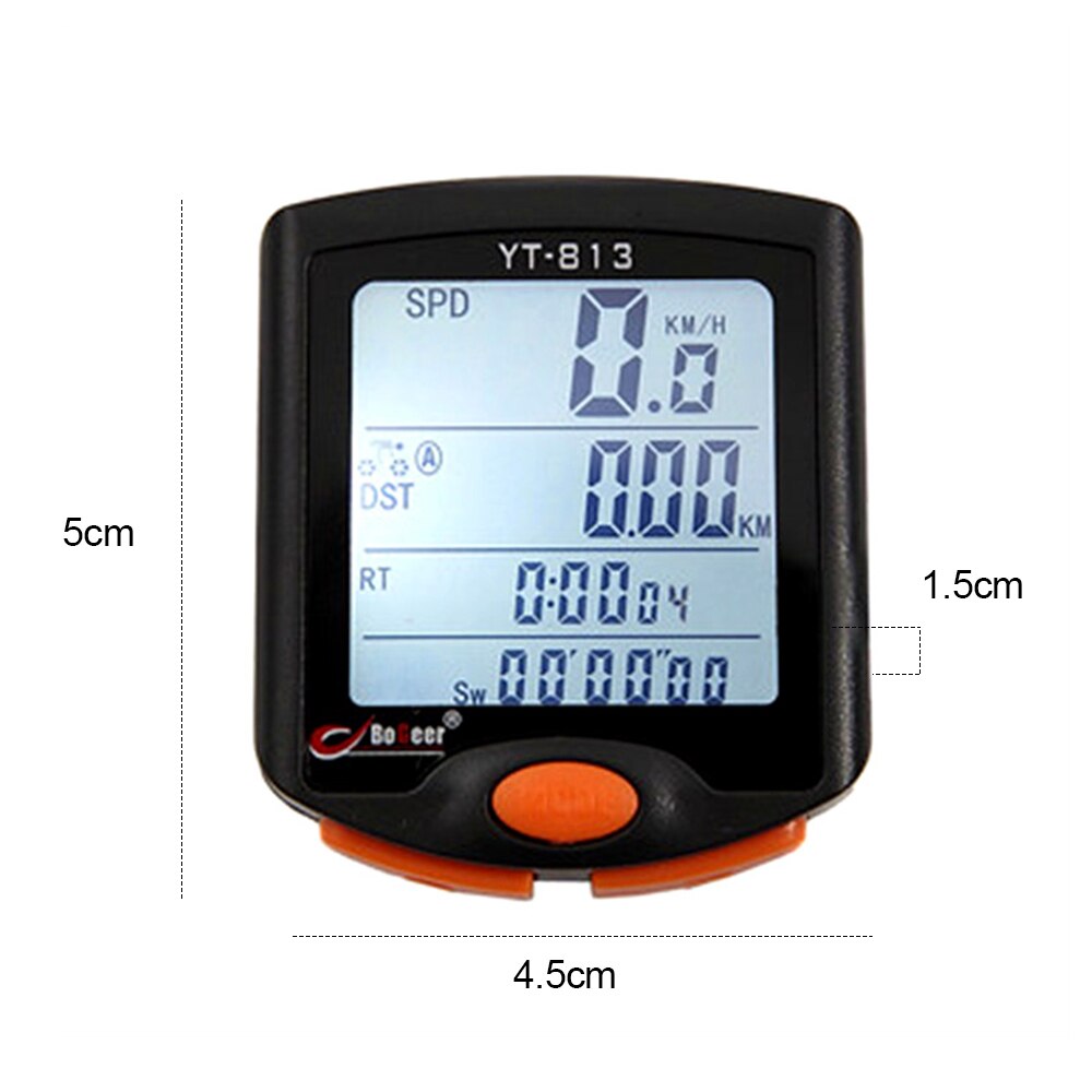YT-813 Bike Speed Meter Digitale Fiets Computer Multifunctionele Waterdichte Sport Sensoren Fiets Computer Snelheidsmeter: Default Title