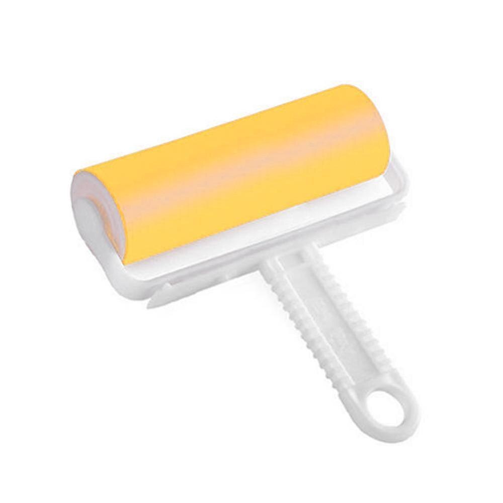 1Pc Remover Wasbare Borstel Fluff Cleaner Sticky Tool Picker Tapijt Haar Huisdier Kleding Roller Stof Essentiële Herbruikbare Thuis b9X2: YELLOW